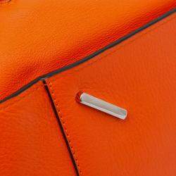 Pre Owned Loewe Orange Small Leather Hammock Satchel