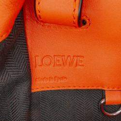 Pre Owned Loewe Orange Small Leather Hammock Satchel