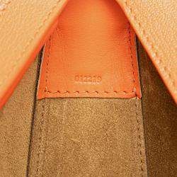 Pre Owned Loewe Orange Small Leather Luna Hobo