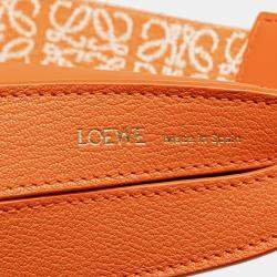 Pre Owned Loewe Orange Small Leather Luna Hobo