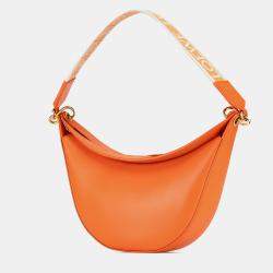 Pre Owned Loewe Orange Small Leather Luna Hobo