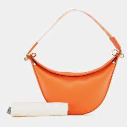 Pre Owned Loewe Orange Small Leather Luna Hobo