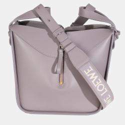 Pre Owned Loewe Purple Fog Calfskin Small Hammock Compact Shoulder Bag