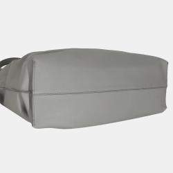 Pre Owned Loewe Pearl Grey Nappa Calfskin Large Flamenco Knot Hobo