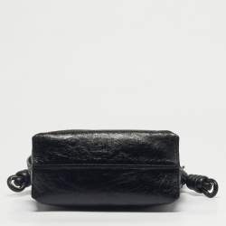 Pre Owned Loewe Black Leather Flamenco Shoulder Bag