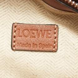 Pre Owned Loewe Brown Leather Mini Puzzle Shoulder Bag