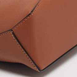 Pre Owned Loewe Brown Leather Mini Puzzle Shoulder Bag