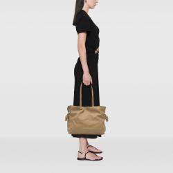 Pre Owned Loewe Brown Large Calfskin Flamenco Knot Clutch