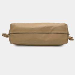 Pre Owned Loewe Brown Large Calfskin Flamenco Knot Clutch
