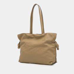 Pre Owned Loewe Brown Large Calfskin Flamenco Knot Clutch