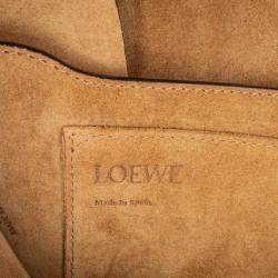 Pre Owned Loewe Blue Small Raffia and Calfskin Gate Crossbody