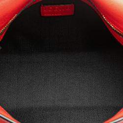 Pre Owned Loewe Red Leather Flamenco Knot Whipstitch Crossbody