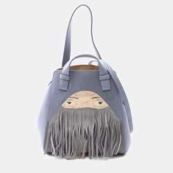 Pre Owned Loewe X Howl'S Moving Castle Hammock Nugget Handbag  Leather  Blue