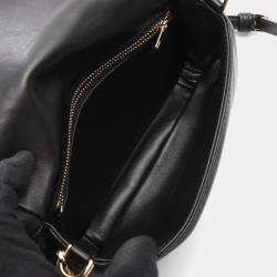 Pre Owned Loewe Goya Puffer Bag Mini Shoulder Leather Black