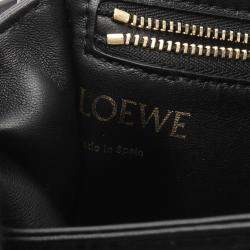 Pre Owned Loewe Goya Puffer Bag Mini Shoulder Leather Black