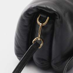Pre Owned Loewe Goya Puffer Bag Mini Shoulder Leather Black