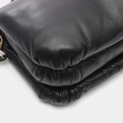 Pre Owned Loewe Goya Puffer Bag Mini Shoulder Leather Black