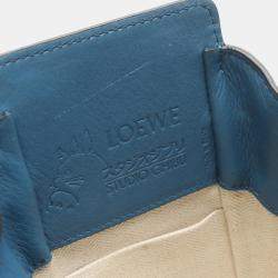 Pre Owned Loewe Hammock Drawstring Bag  Mini  Studio Ghibli Handbag  Leather  Green