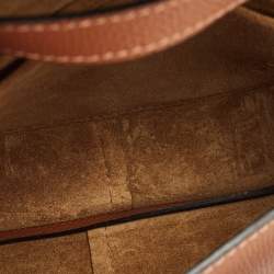 Pre Owned Loewe Brown Leather Mini Gate Dual Shoulder Bag