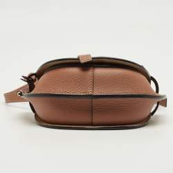 Pre Owned Loewe Brown Leather Mini Gate Dual Shoulder Bag