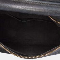 Pre Owned Loewe Black Medium Calfskin and Suede Puzzle Satchel