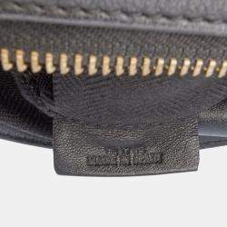 Pre Owned Loewe Black Medium Calfskin and Suede Puzzle Satchel