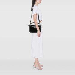 Pre Owned Loewe Black Medium Calfskin and Suede Puzzle Satchel