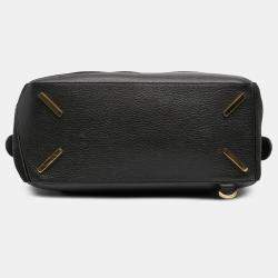 Pre Owned Loewe Black Medium Calfskin and Suede Puzzle Satchel