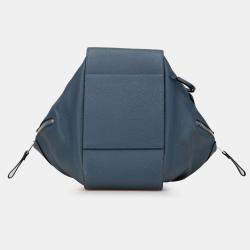 Pre Owned Loewe Blue Small Leather Hammock Bag