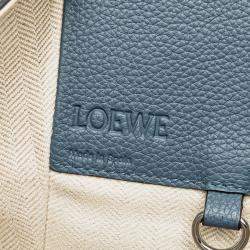 Pre Owned Loewe Blue Small Leather Hammock Bag