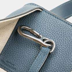 Pre Owned Loewe Blue Small Leather Hammock Bag