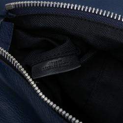 Pre Owned Loewe Blue Large Calfskin Puzzle Satchel