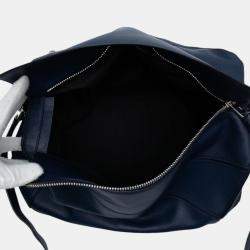 Pre Owned Loewe Blue Large Calfskin Puzzle Satchel