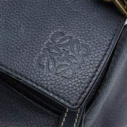 Pre Owned Loewe Black Medium Calfskin Puzzle Satchel
