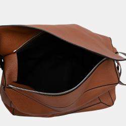 Pre Owned Loewe Brown Large Calfskin Puzzle Satchel