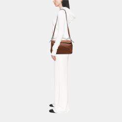 Pre Owned Loewe Brown Large Calfskin Puzzle Satchel