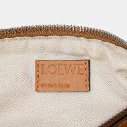 Pre Owned Loewe Multicolor Small Woven Calfskin Puzzle Satchel