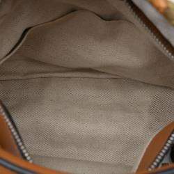 Pre Owned Loewe Multicolor Small Woven Calfskin Puzzle Satchel