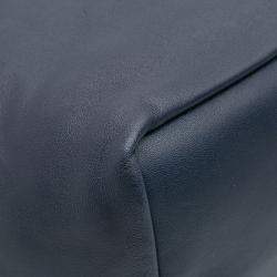 Pre Owned Loewe Navy Blue Small Mellow Nappa Lambskin Squeeze Bag