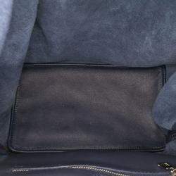 Pre Owned Loewe Navy Blue Small Mellow Nappa Lambskin Squeeze Bag