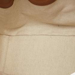 Pre Owned Loewe Tan Leather Small Hammock Drawstring Bucket Bag
