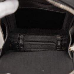 Pre Owned Loewe Black Satin Calfskin Anagram Vertical Pocket Crossbody