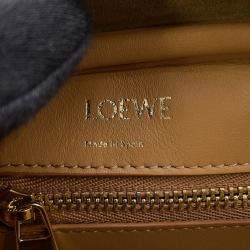 Pre Owned Loewe Amazona 23 Anagram Beige/Red Canvas Leather Size 23