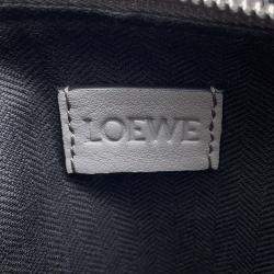 Pre Owned Loewe Cuby Cloth Shoulder Bag Gray Leather