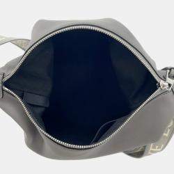 Pre Owned Loewe Cuby Cloth Shoulder Bag Gray Leather