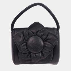 Pre Owned Loewe Navy Leather Handbag