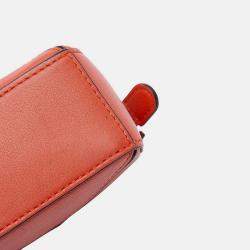 Pre Owned Loewe Orange Nano Calfskin Puzzle Satchel