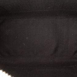 Pre Owned Loewe Silver Small Anagram Embossed Patent Puzzle Satchel