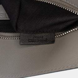 Pre Owned Loewe Silver Small Anagram Embossed Patent Puzzle Satchel