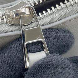 Pre Owned Loewe Suna Fujita Collaboration Bear Hammock Hobo Bag Pearl Grey Leather Size Mini